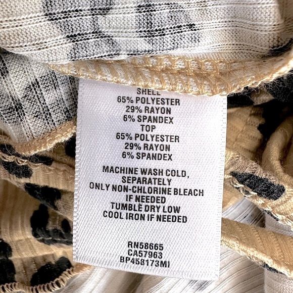 NWT BP Leopard Animal Print Crop Top Twin Set Cami and Button Up Size Small NEW - Picture 11 of 15